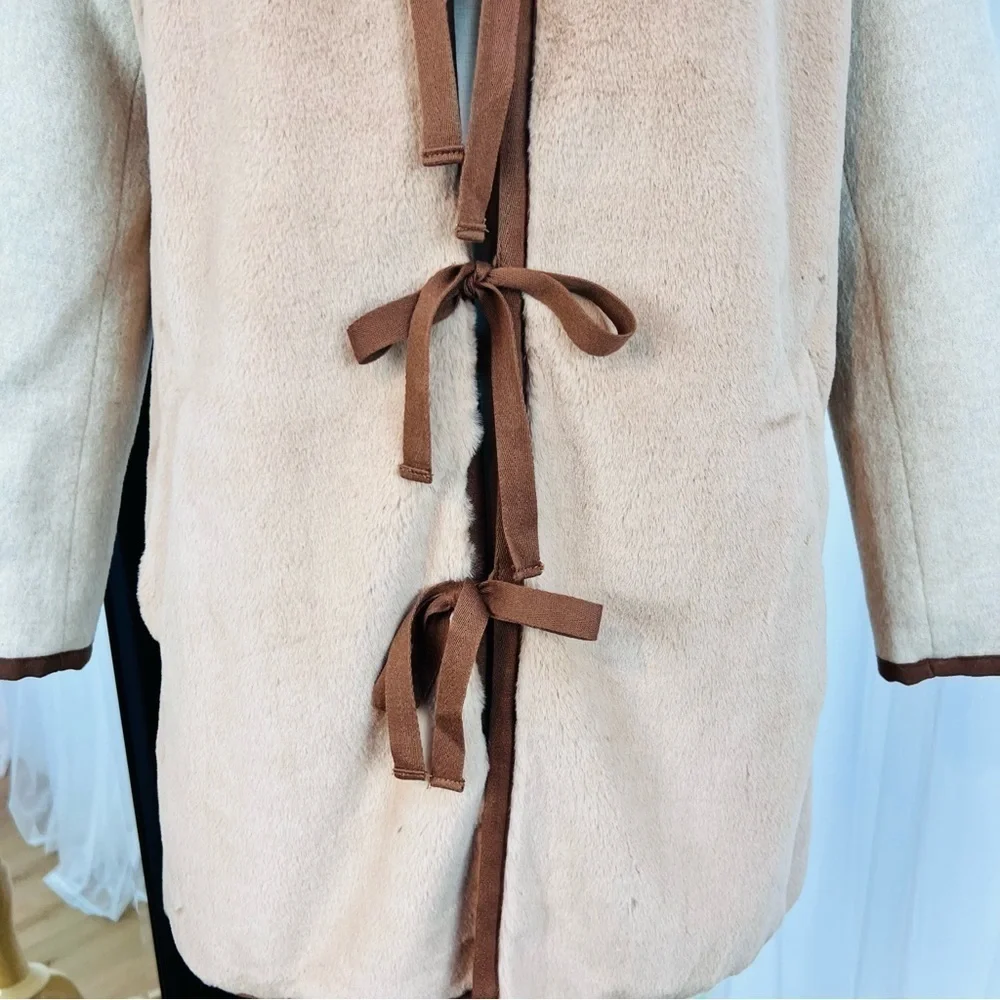 💋Madewell Colorblock faux mint jacket. Size S - Picture 6 of 9
